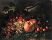 George Henry Hall Peaches Grapes and Cherries oil